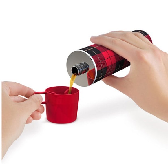 Fred Vintage Style Thermos Stainless Steel Flask Tartan Plaid - Picture 9 of 9